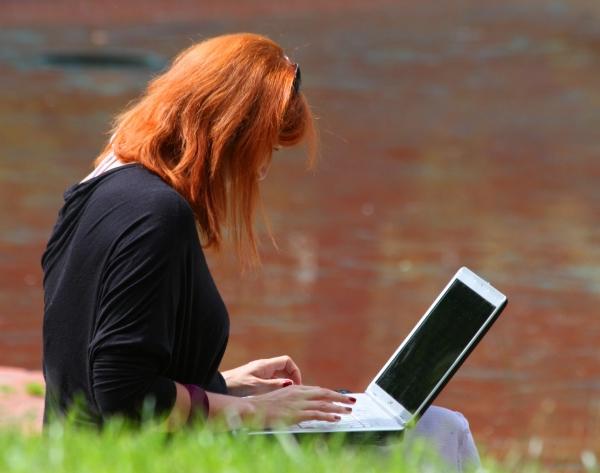 Student with laptop